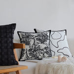 Throw Pillow Jacquard Tree Motif Removable Cover