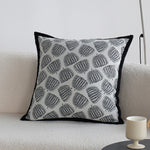 Throw Pillow Jacquard Tree Motif Removable Cover