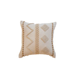 Throw Pillow Macramé Trim & Fringe Removable Cover