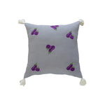 Throw Pillow Pineapple Embroidery & Multicolor Tassels