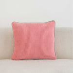Throw Pillow Ribbed Corduroy Scalloped Edge Hidden Zipper