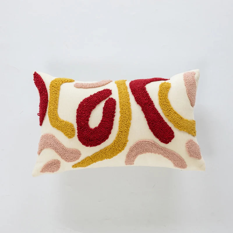 Throw Pillow Ribbed Grid Plush Faux Fur
