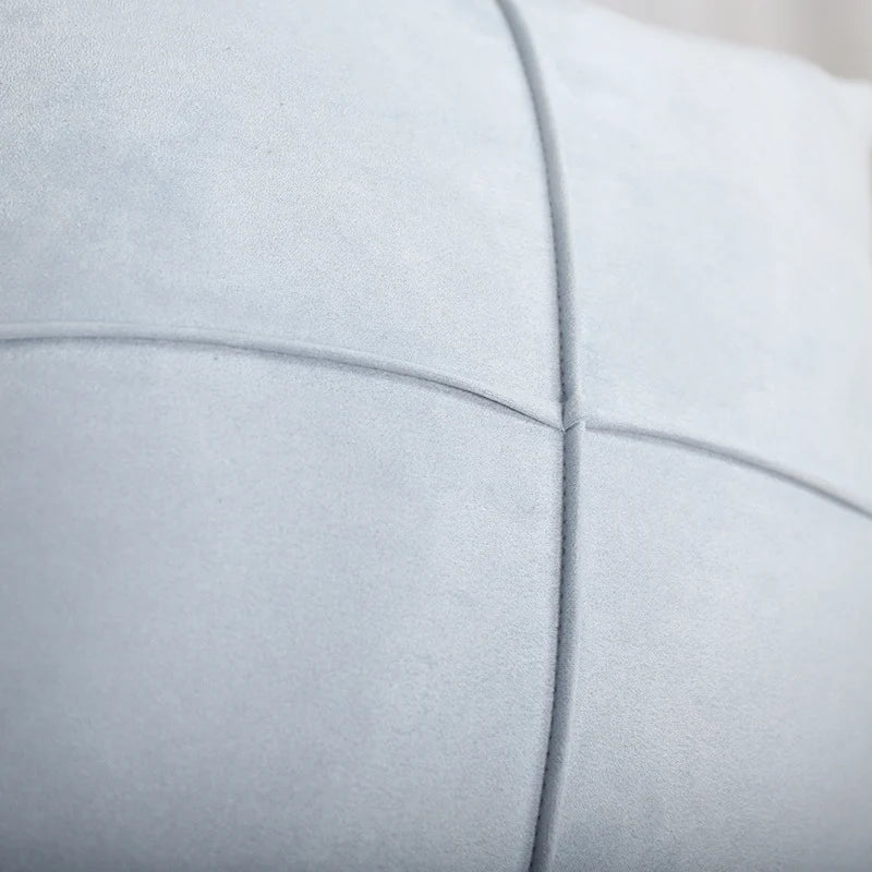 Throw Pillow Set Plush Suede-Look Cross-Seam & Removable Covers