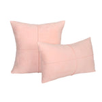 Throw Pillow Set Plush Suede-Look Cross-Seam & Removable Covers