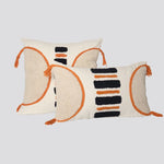 Throw Pillow Set Tufted Embroidery Tassels Mixed Lumbar & Square