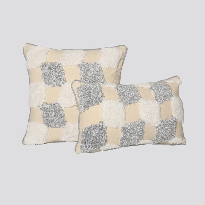 Throw Pillow Set Tufted Embroidery Tassels Mixed Lumbar & Square