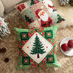 Throw Pillow Soft Microfiber Patchwork Removable Zipper Cover