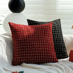 Throw Pillow Textured Bouclé Houndstooth 18x18in