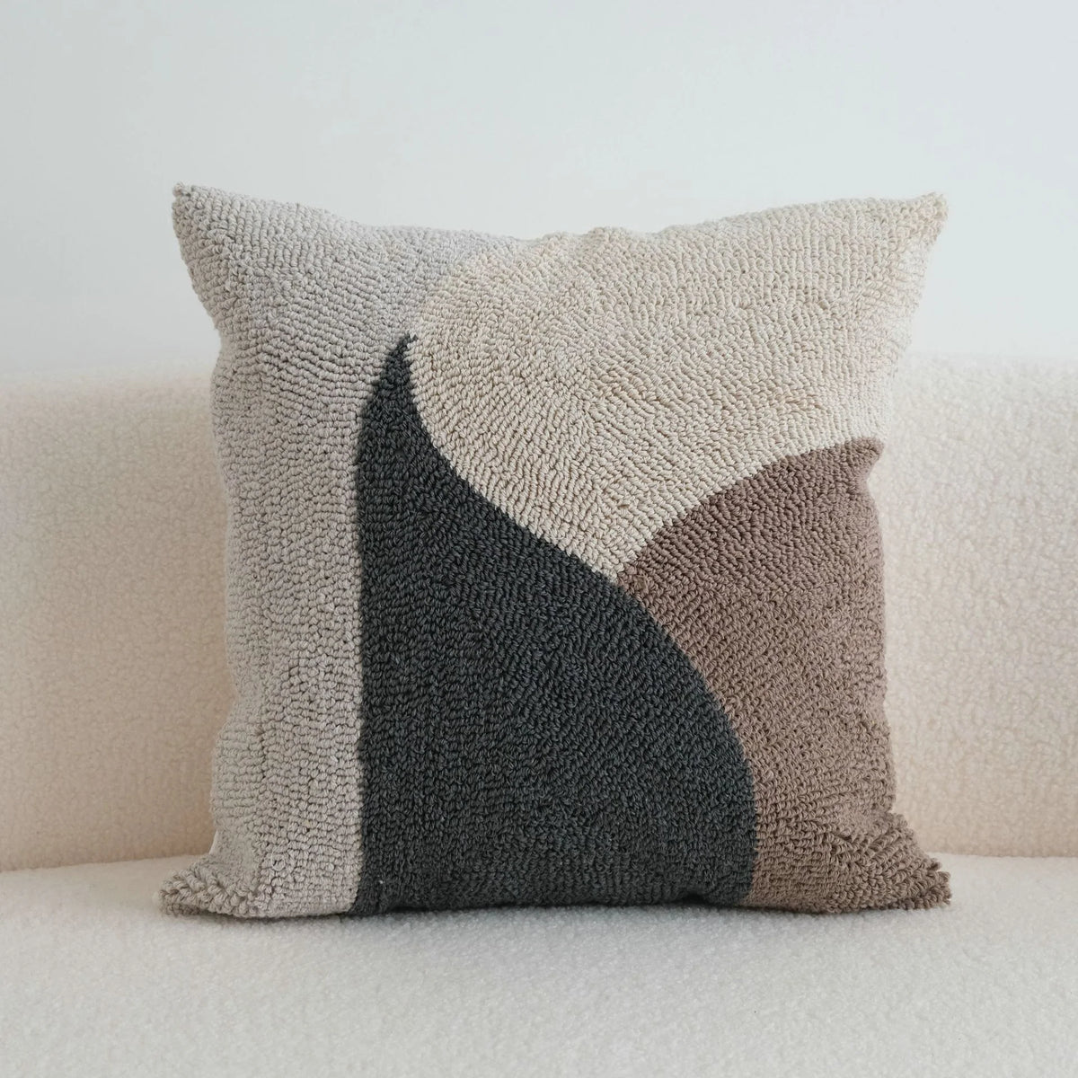 Throw Pillow Textured Floral Removable Cover