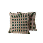 Throw Pillow Tufted Chenille Tree Motif Hidden Zipper