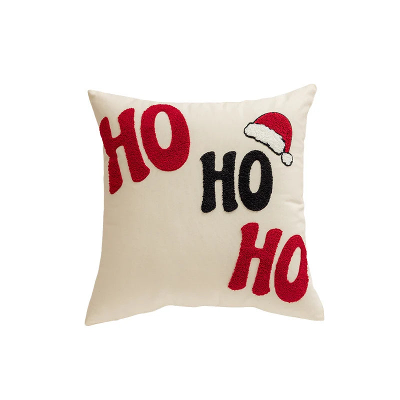 Throw Pillow Tufted Chenille Tree Motif Hidden Zipper