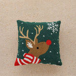 Throw Pillow Tufted Chenille Tree Motif Hidden Zipper