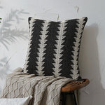 Throw Pillow Tufted Ethnic Stripe Linen Blend Removable Cover