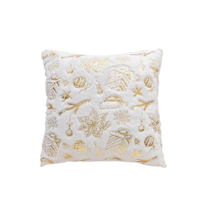 Throw Pillow Ultra-Soft Faux Fur & Holographic Foil