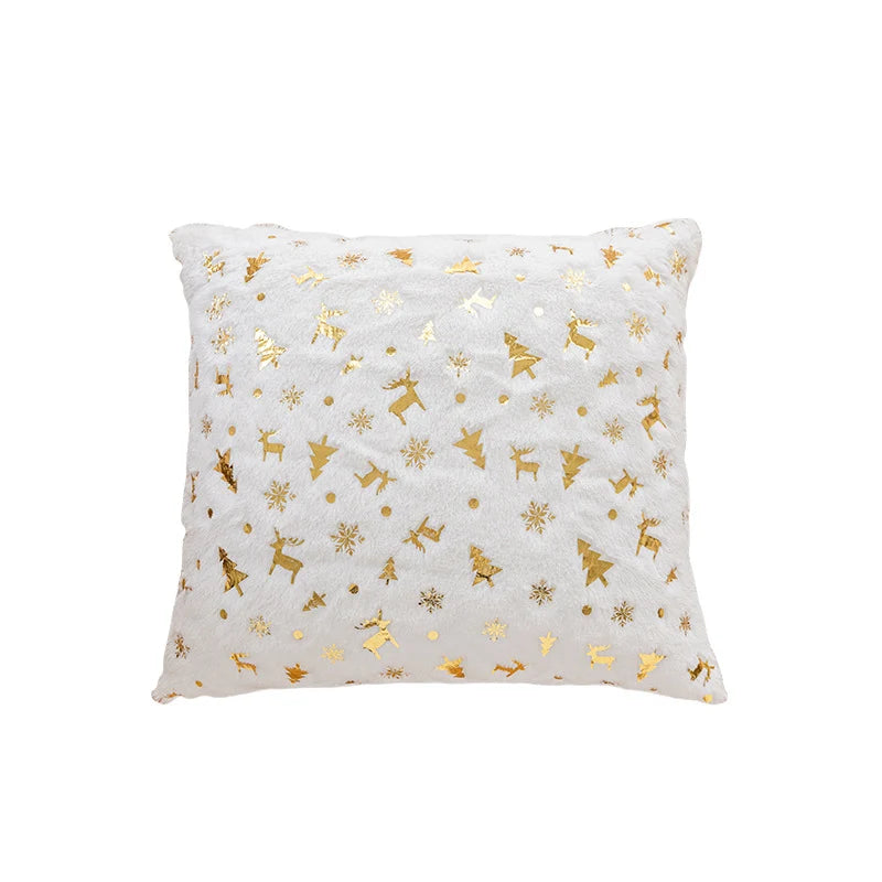 Throw Pillow Ultra-Soft Faux Fur & Holographic Foil
