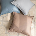 Throw Pillow Velvet-Look Piped Edge Hypoallergenic Insert