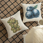 Throw Pillow Vintage Grape Linen Blend Removable Cover