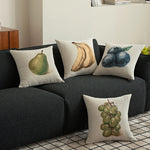 Throw Pillow Vintage Grape Linen Blend Removable Cover