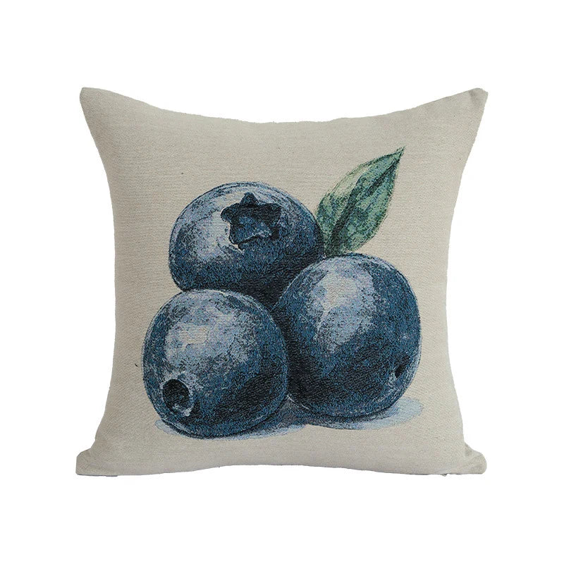 Throw Pillow Vintage Grape Linen Blend Removable Cover