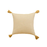 Throw Pillow Woven Striped Fringed Edges