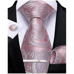 Tie Set Paisley Woven Matching Accessories
