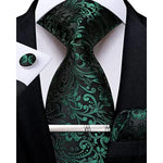 Tie Set Paisley Woven Matching Accessories