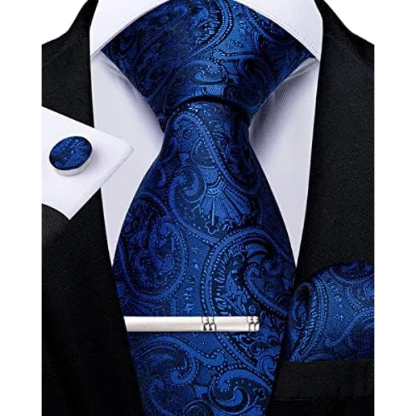 Tie Set Paisley Woven Matching Accessories