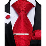 Tie Set Paisley Woven Matching Accessories