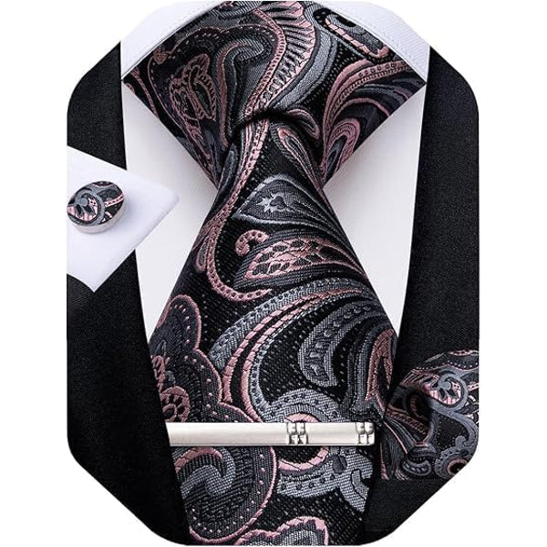 Tie Set Paisley Woven Matching Accessories