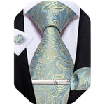 Tie Set Paisley Woven Matching Accessories
