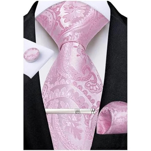 Tie Set Paisley Woven Matching Accessories