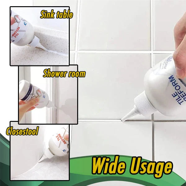 Tile Grout Repair Gel Waterproof Mold-Resistant Precision Nozzle Applicator