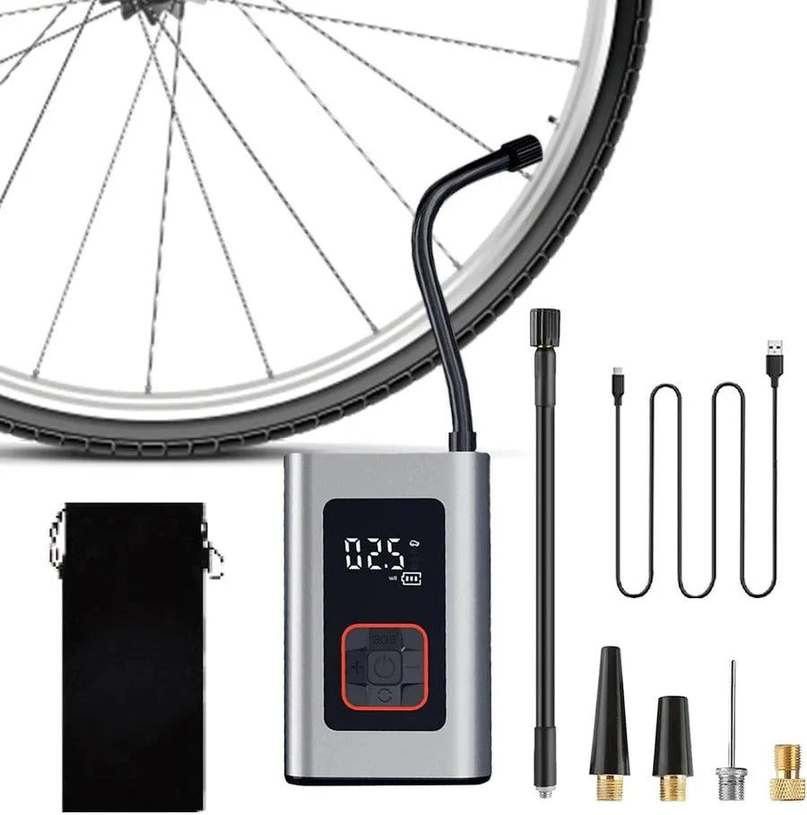 Tire Inflator Portable Rechargeable 140 PSI Auto Shut Off