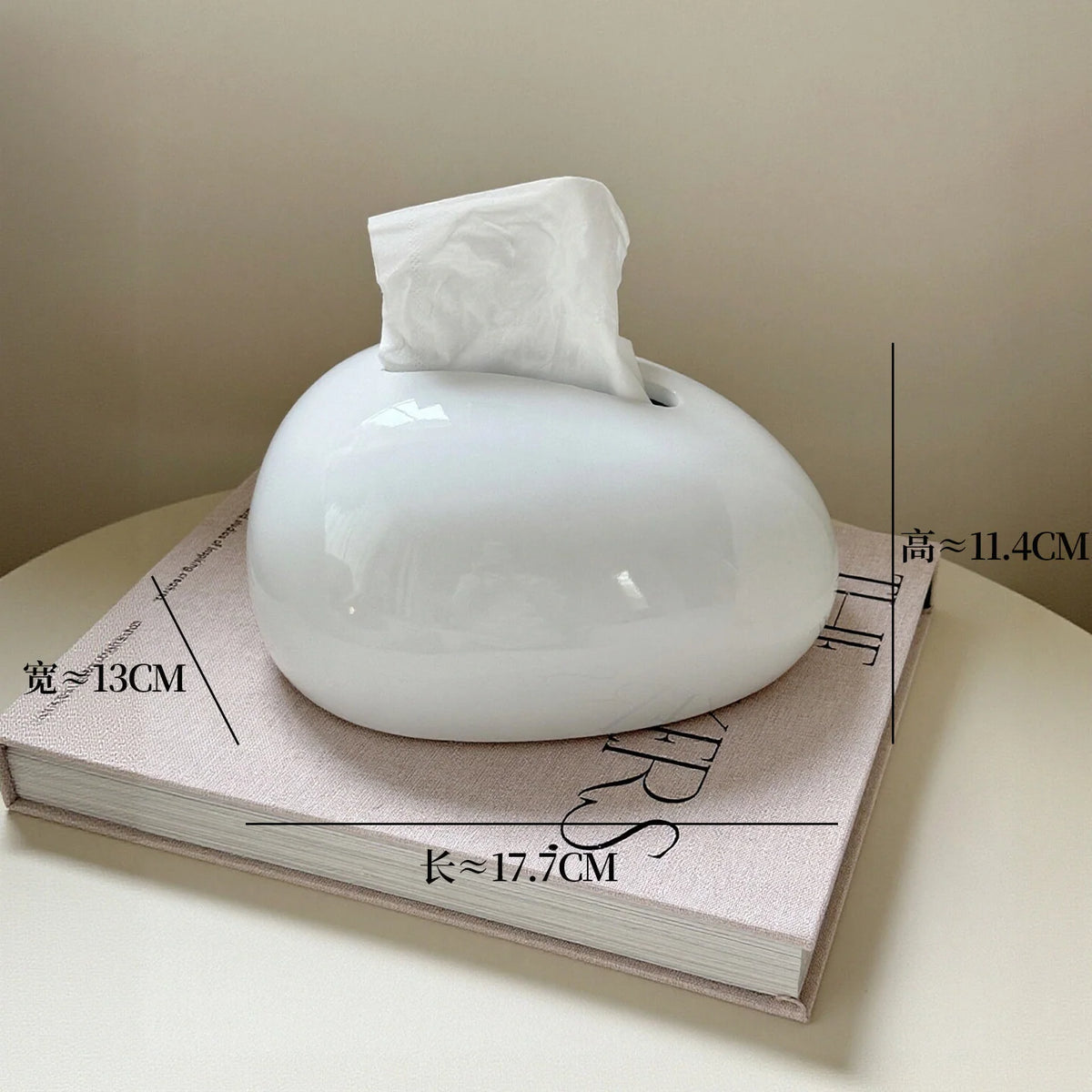 Tissue Box Holder Modern Abstract Glossy Finish