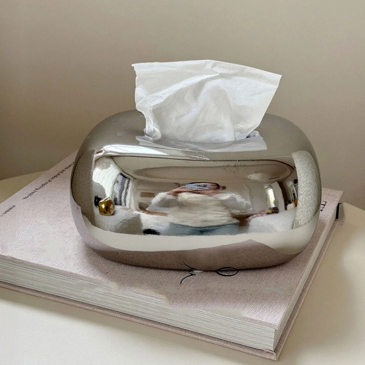 Tissue Box Holder Modern Abstract Glossy Finish