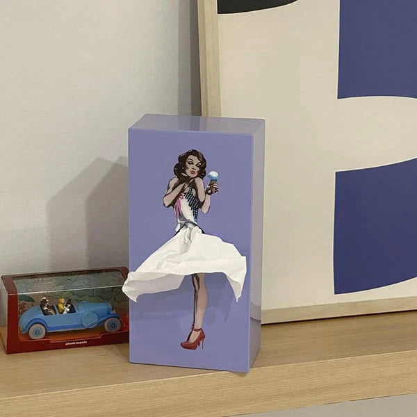 Tissue Box Holder Skirt Design & Weighted Base