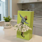 Tissue Box Playful Flying Skirt Design Open Top Access