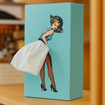 Tissue Box Playful Flying Skirt Design Open Top Access