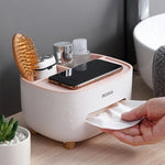 Tissue Dispenser With Phone Holder Dual-Function Design