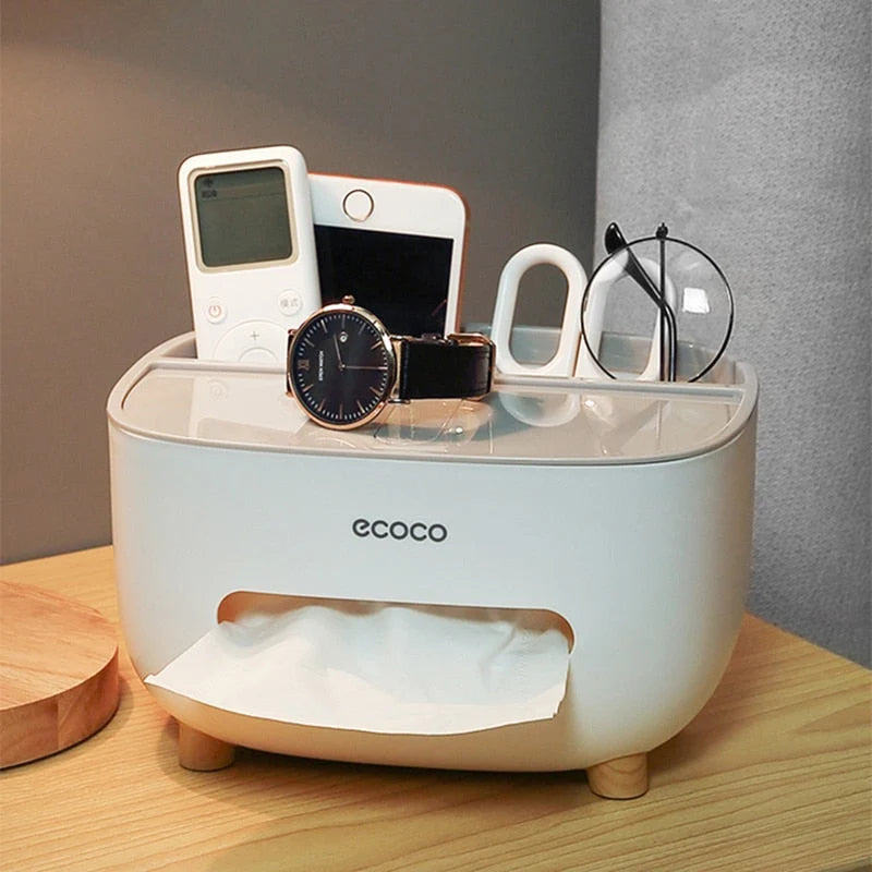 Tissue Dispenser With Phone Holder Dual-Function Design