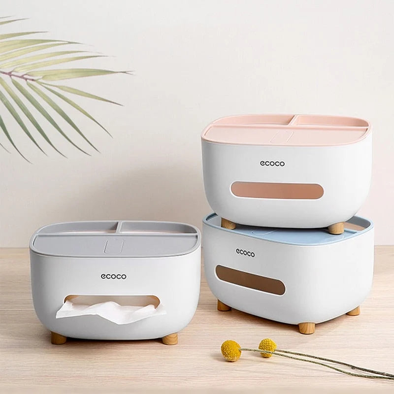 Tissue Dispenser With Phone Holder Dual-Function Design