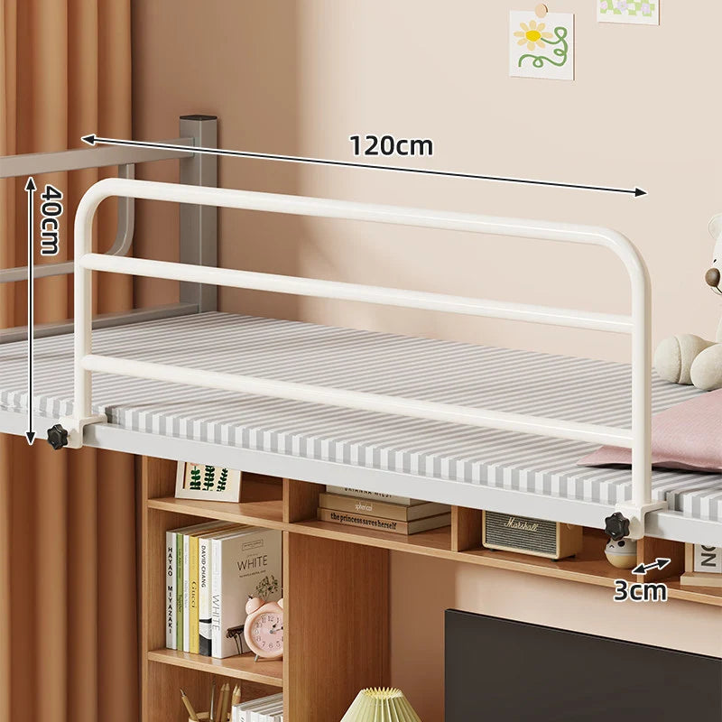 Toddler Bed Guard Rail Foldable Clamp-Mount Powder-Coated Steel