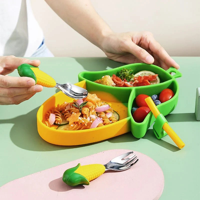 Toddler Suction Plate BPA-Free Silicone Dishwasher-Safe