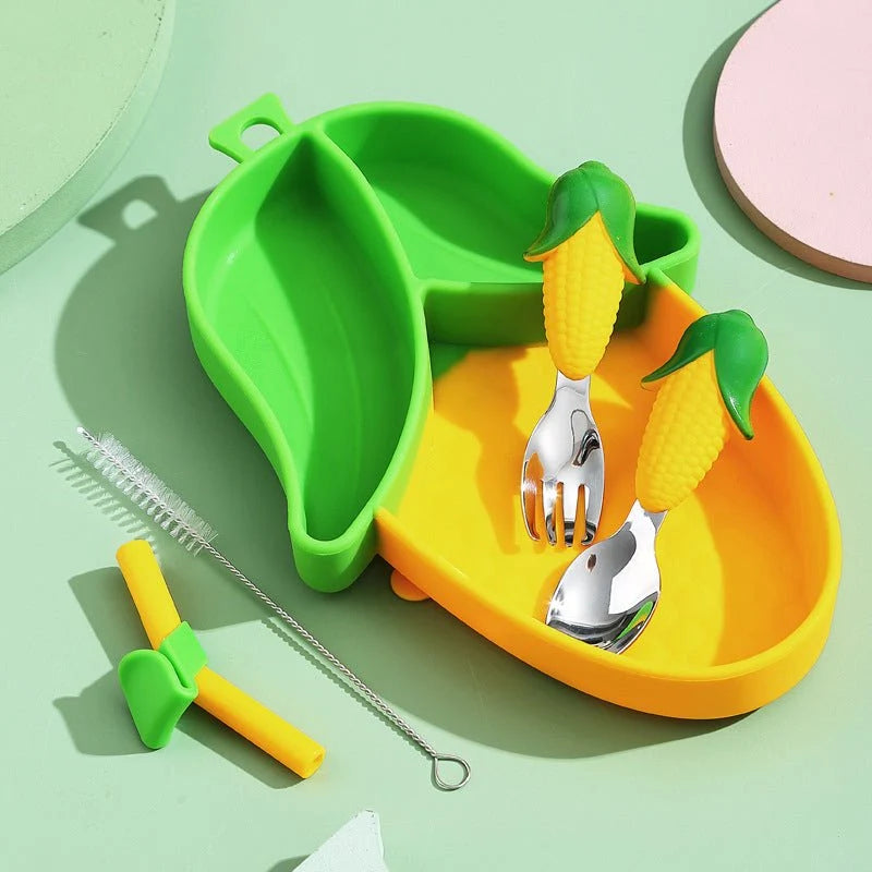 Toddler Suction Plate BPA-Free Silicone Dishwasher-Safe