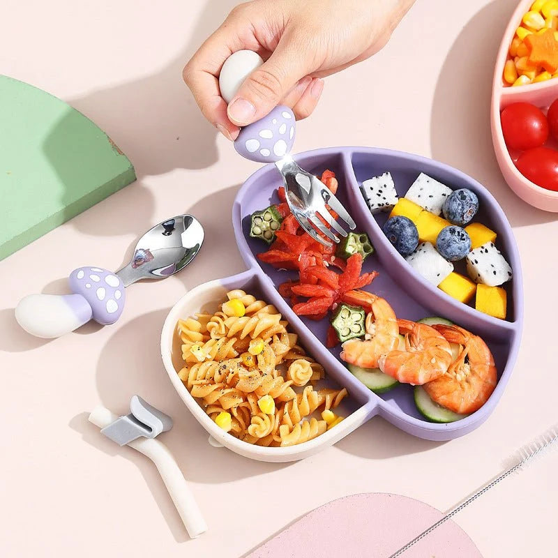 Toddler Suction Plate BPA-Free Silicone Dishwasher-Safe