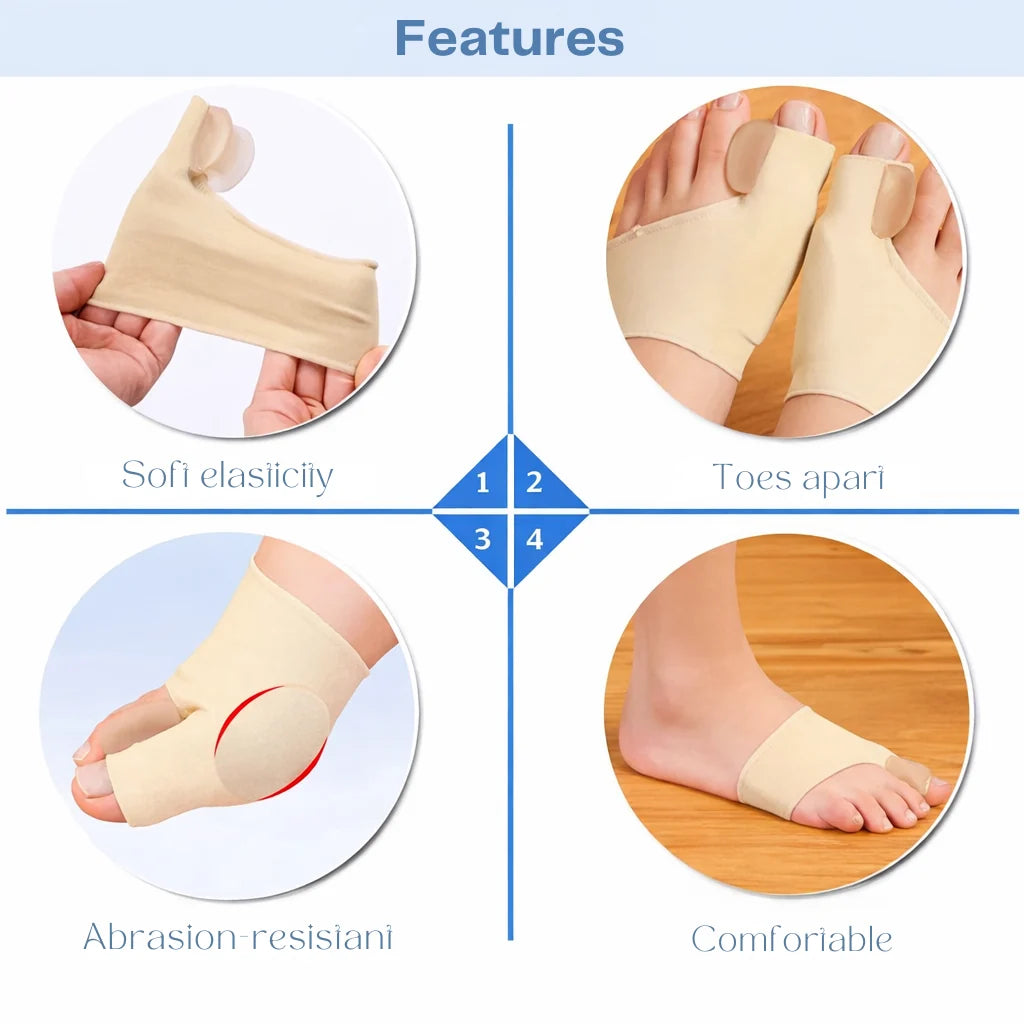 Toe Separator Sleeve Soft Gel Cushion Breathable Textile