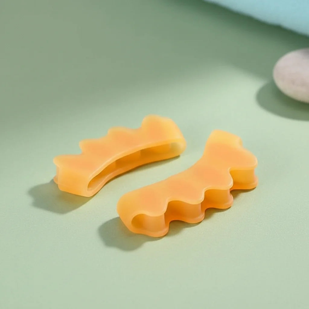 Toe Separators Soft Silicone Ergonomic Split-Toe Washable & Reusable