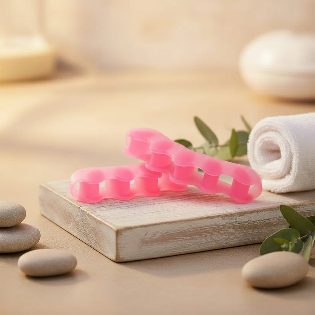Toe Separators Soft Silicone Ergonomic Split-Toe Washable & Reusable