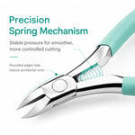 Toenail Clippers Curved Stainless Steel Spring-Assisted Clipping Guard