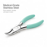 Toenail Clippers Curved Stainless Steel Spring-Assisted Clipping Guard
